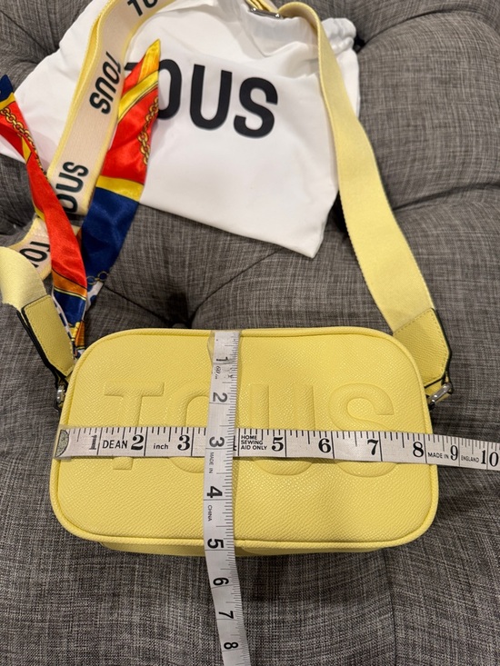 TOUS La Rue Reporter Yellow Logo Crossbody Camera Bag - Picture 14 of 17